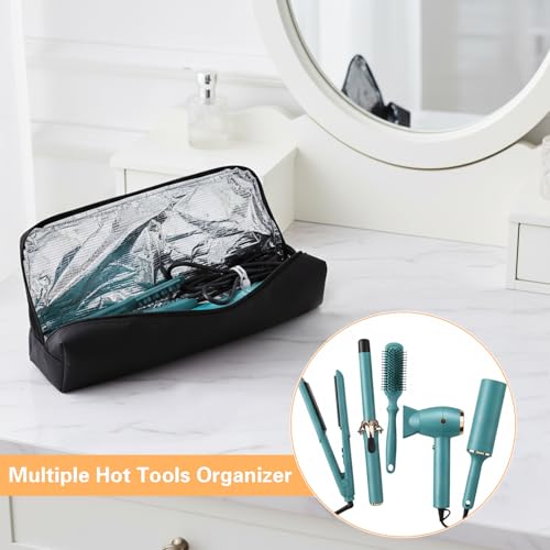 Bolsa para herramientas de pelo resistente al calor negra miniatura 7