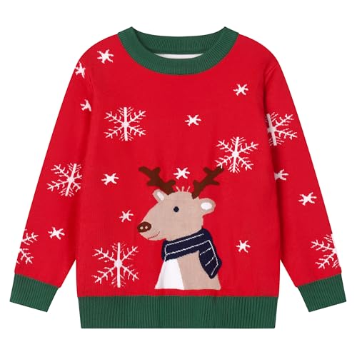 Codkkre Maglione Natale Bambino e Bambina Pullover Natale Ragazzi Felpata Bambino Abbigliamento di Natale per Bambini,...