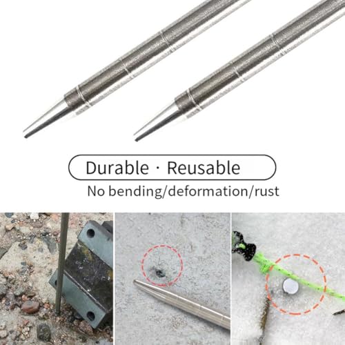 Piquets en titane de camping 30cm indispensables pour bivouac et auvent