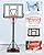 Basketball Hoop Outdoor 4.8ft-10ft Adjustable, Portable Basketball Goal System for Kids/Teens/Adults in Backyard/Indoor/Driveway, with 44in Shatterproof Backboard (4.8-10ft-Black)