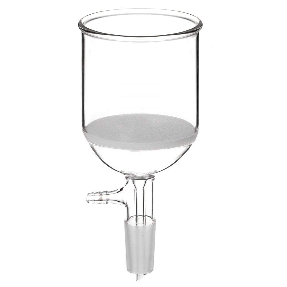 ISKO® Borosilicate Glass Buchner Filtering Funnel with Coarse Frit(G1), Standard Taper Inner Joint and Vacuum Serrated Tabulation (200ml)