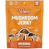 Pan's Mushroom Jerky, Organic, Vegan Snacks, Dried Mushrooms Shitake, Plant based Jerky, Meatless Jerky, Gluten Free, High in Fiber, with Original flavor (2.2 Ounce, Pack of 1)