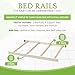 Full-Size Conversion Kit Bed Rails for Baby Cache Convertible Cribs - Solid Wood Rail - Toddler and Adult Bed Rail for Full-Size Beds - Essential Nursery & Baby Furniture (Glazed White)