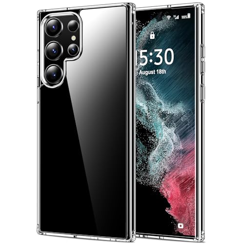 HOOMIL Funda para Samsung Galaxy S22 Ultra 5G, Anti-Amarillo Transparente, Carcasa Antigolpes - HD Clara