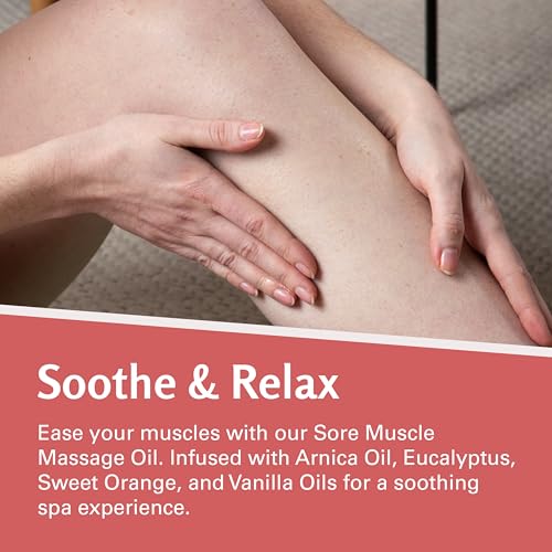 Image of Arnica Sore Muscle Massage Oil for Massage Therapy - with Collagen Stem Cells Arnica and Menthol - Multipurpose Instant Absorption Full Body Massage Oil by M3 (Pack of 2)