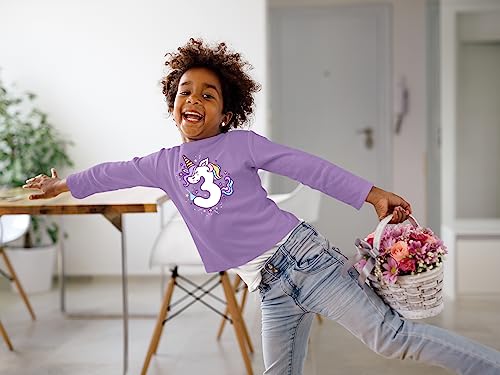 Unicorn 3rd Birthday Shirts for Toddler Girls Outfit 3 Year Old Third Three Shirt2