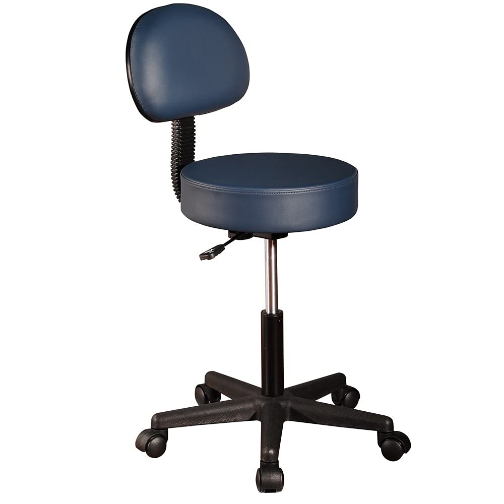 Pneumatic Rolling Massage Stool with Backrest Royal Blue