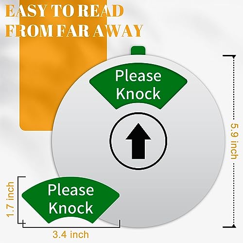 Image of Office Door Sign, Do Not Disturb /Out of Office /In a Meeting /Please Knock, Rotating Door Privacy Sign-6 Inch, Silver