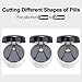 DUBSTAR 3-in-1 Pill Crusher Pill Grinder, Pill Crusher Fine Powder with Brush, Pill Crushers for Elderly with Pill Cutter and Storage, Pill Cutter Splitter for Small or Large Pills (Grey)