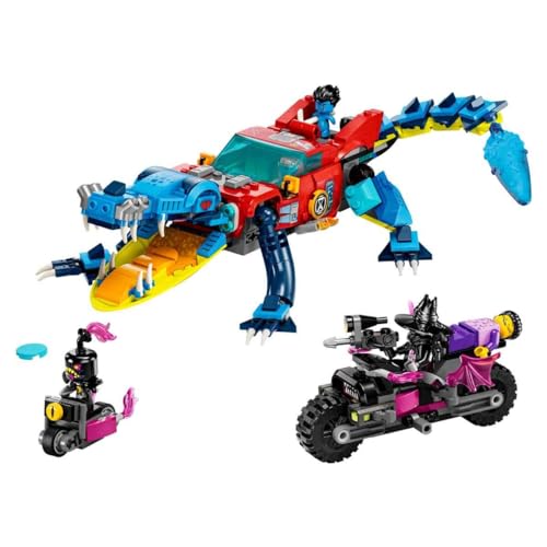 Image of Lego 71458 DREAMZzz Crocodile Car, 2-in-1 Set as Monster Truck or Crocodile Toy Car, with Mini Figures Cooper, Jayden and Night Hunter, Creative Gift for Children from 8 Years