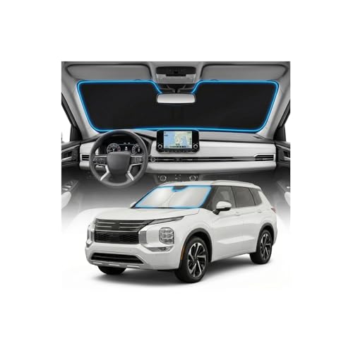 for Mitsubishi Outlander Sun Shade Windshield Cover - Custom Fit Outlander Accessories 2022-2025 2026 Sunshade Foldable UV Protection & Heat Shield Sun Visor Accessories