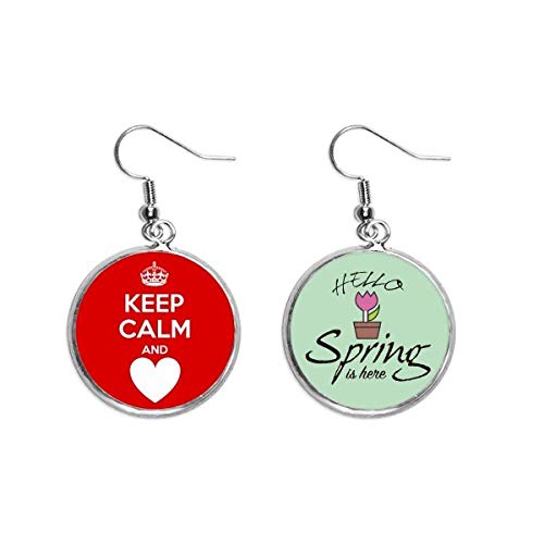 Pendientes de primavera rojos el regalo ideal con colgante decorativo amor