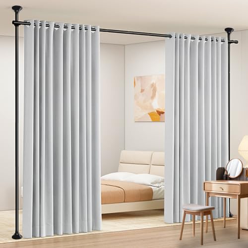 Room Divider Curtain Rod - No Drilling Partition Room Dividers fo...