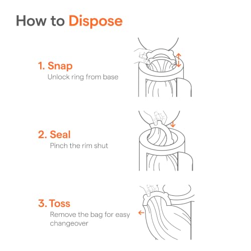 Munchkin® Arm & Hammer Diaper Pail Snap, Seal & Toss™ Refill Bags, Holds up to 180 Newborn Diapers, 6 Pack - image 9