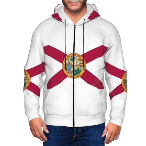 Sweat à capuche Floride homme imprimé graphique coupe ample confortable - 6