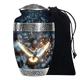 Urnas de paloma para cenizas humanas, urnas para cenizas humanas adultas, urna grande para cenizas adultas, machos, urna funeraria para mujeres (tamaño: 10 pulgadas)