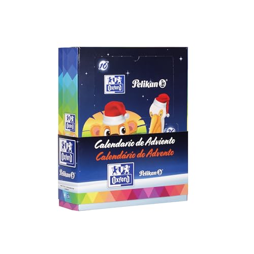 Oxford Gift Selection - Calendario de Adviento 2025, Set de papelería Oxford y Pelikan