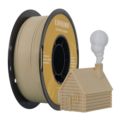 Image of Kingroon PLA 3D Printer Filament, Dimensional Accuracy + /- 0.02 mm, 1 kg Spool(2.2lbs), 1.75 mm,Wood