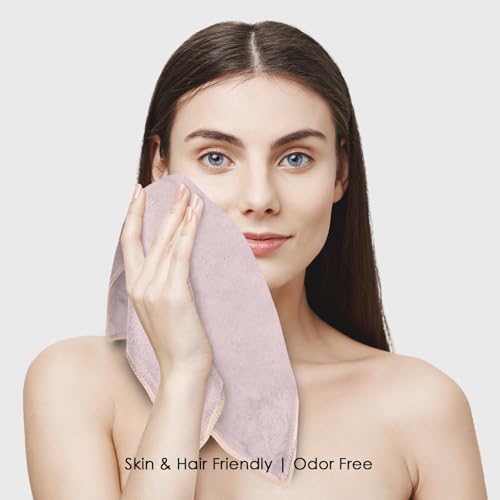 Image of HOUSSE Premium Microfiber Face Towel Shadow Grey | Makeup Remover & Exfoliating | Antimicrobial for Sensitive Skin | Eco-Friendly 450 GSM | Soft Touch Set | 30x30 cm | Pack of 6