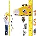 Height Chart for Kids No-Drill Giraffe Themed Growth Chart for Wall for Boys & Girls with Scale and Marker for Nursery Decor