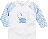 Hochwertiges Sweatshirt mit geringelten Ärmeln und lustiger Elefanten Applikation
