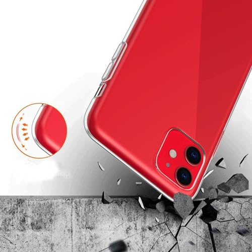 Image of DARKFIT Back Cover Case Compatible for iPhone 11 | Soft Flexible Slim-Fit | Full Body 360 Protection | Shock Proof | Color Clear Transparent White | Pack of 1 |