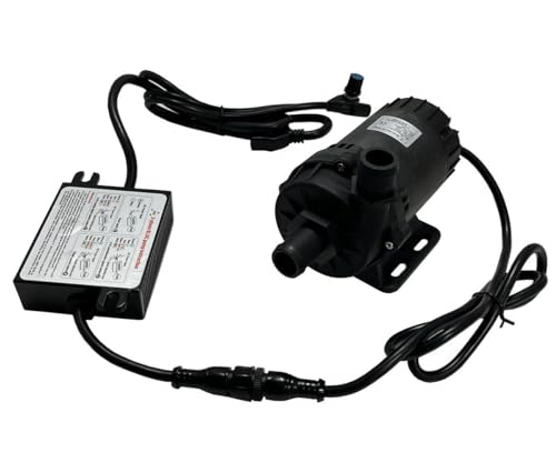 SHYSKY High Powerful 24V 120W Small Brushless DC Water Pump DC60D-24120A-1 12m 39ft Lift 1003GPH, Submersible, Speed Adjustable, For Cooling Circulation Pressure Sys