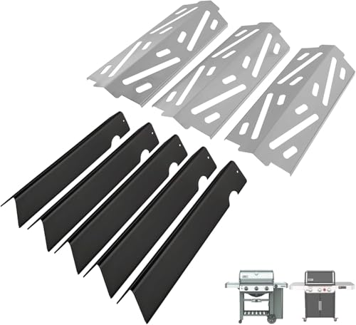 GS4 Genesis II Grill Parts for Weber 3 Burner GS4 Genesis 2 Replacement Parts for Genesis II/II LX 300 SER,Genesis 300 (2022 YRS) Accessories for Weber Flavorizer Bars 66032 67095,Heat Deflector 66040
