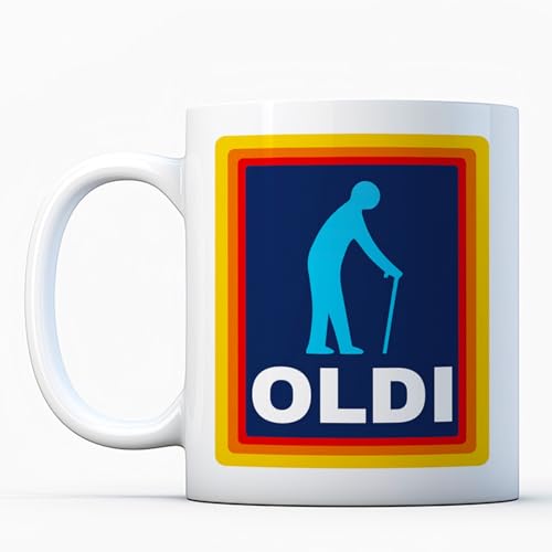 Oldi Man, tazza grande con manico resistente, rivestita in ceramica a sublimazione, perfetta per compleanni, Natale e altre celebrazioni come regalo divertente (Oldi Man)