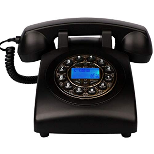 Telefone Retrô Clássico Vintage Home Office Telefone Fixo Estilo Retrô Fixo (Preto)
