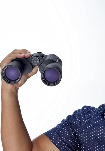 Olympus Binocular 10x50 S - Ideal for Nature Observation, Wildlife, Birdwatching, Sports, Concerts , Black