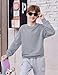 Arshiner Boys Sweatshirts Long Sleeve Crewneck Pullover Shirt Kids Fashion Fall Winter Sweater, Light Grey 6-7 Years