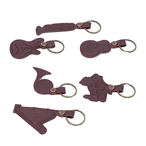 Porte-clés violon en cuir de vache et ensemble de porte-clés durable