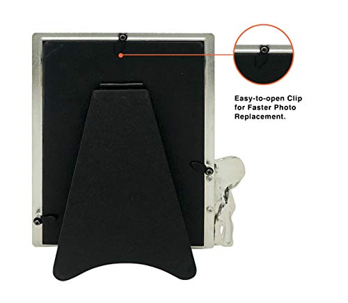 Gifty Gifty Modern Silver Thin Boarder Elephant Photo Frame / 4X6 In | For Vertical Display On Tabletops | Perfect For Home Decor, Wedding, Vacation, Graduation, Or Any Milestone Photos #TOP3