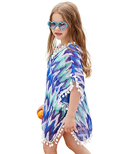 image for MissShorthair Girls Beach Coverup Printed Swimsuit Cover Up for Kids S