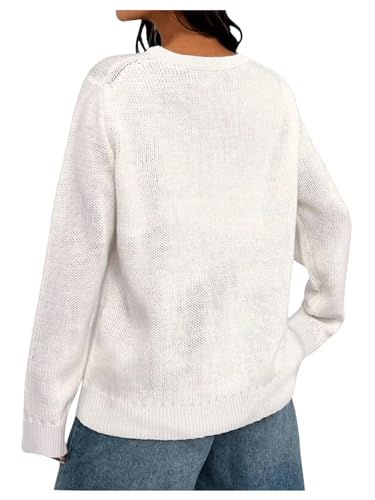Image of GORGLITTER Women's American Flag Sweaters 2026 4th of July Outfits Fall Oversized Long Sleeve Knit Pullover Tops