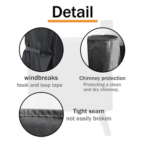 Pellet Grill Covers for ZPG-700D Series Wood Pellet and ZPG-450A ZPG-550B, Heavy Duty Waterproof Wood Pellet Grill Cover, Waterproof, Fade and UV Resistant Material by TIMESHI - Image 3