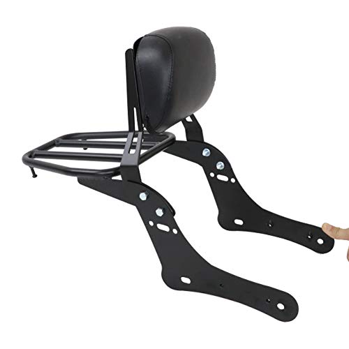 Sissy Bar Backrest Luggage Rear Rack, for 2015-2018 Kawasaki VN650 Vulcan S 650, Detachable - Thumbnail 3