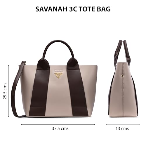 Image of Lavie Signature Women's Savannah 3C Tote Handbag for Women | Tote Bag for Work | Ladies purse | Stylish Shoulder Bag | Gift for Women