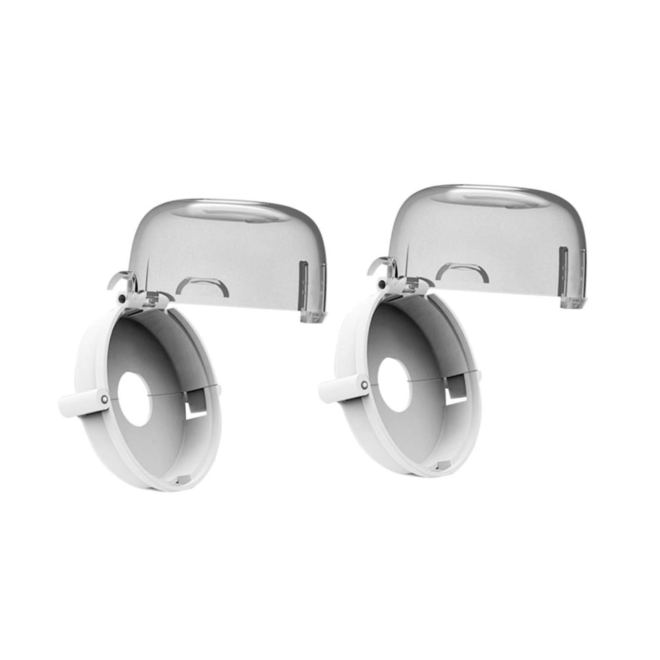 ERINGOGO 2Pcs Clear Childproof Stove Knob Covers Heat Resistant Safety Guards for Gas Oven Removable Reusable Kitchen Safety for Boy Girl