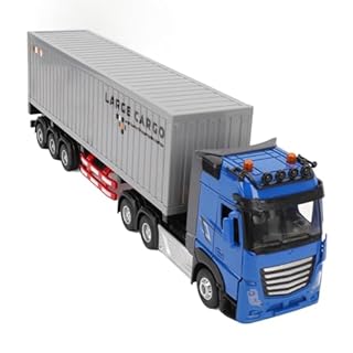 Srliya RC Truck Semi Transporter Toy with Openable Doors, Container Carrier, Alloy Body, Music, Realistic Design, Promotes Coordination, 3+ Years, Boys