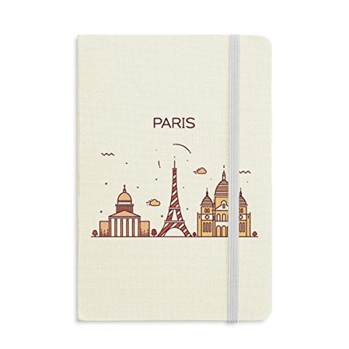 Ordinateur portable Tissu Couverture rigide classique Journal A5 Paris Français multicolore