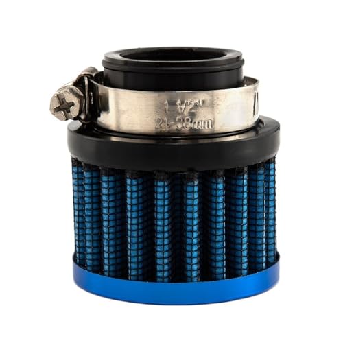 Filtre à air 25 mm pour moto lors de vos sorties sportives avec couvercle de ventilation bleu