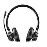 NOISE CANCELLATION & MUTE FUNCTION - Kabellose Headset mit Mikrofon verwendet die CVC8.0 Rauschunterdrückungstechnologie, die 96 % der Hintergrundgeräusche blockieren kann und dem Benutzer einen klaren Klang bietet. Tippen Sie einfach auf die Stummschalttaste am Mikrofon, um die Stummschaltung bei Anrufen zu aktivieren(Hinweis: Im Windows 10/11-System kann die Stummschaltfunktion während der Bluetooth-Verbindung nicht verwendet werden, und das iOS-System ist nicht betroffen)