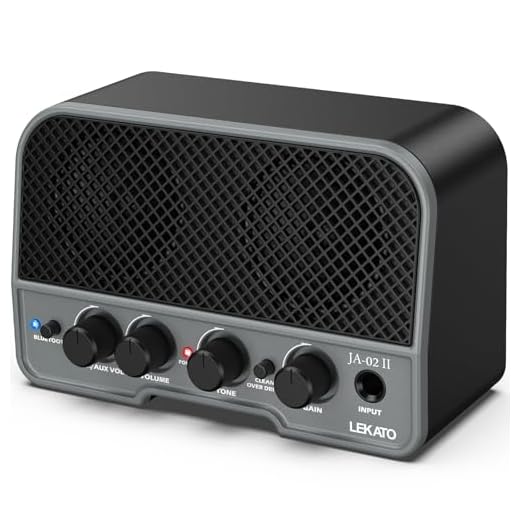 LEKATO Mini Guitar Amp, 5W Rechargeable Electric Guitar Amplifier, Clean&Overdrive Effects Channels Bluetooth Guitar Amp Portable for Daily Practice,Black