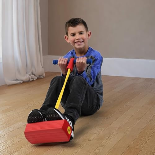 Image of Kids Pogo Jumper for Ages 3+, Foam Pogo Stick with Bungee Cord & Squeaky Sound, Bouncing Balance Toy for Toddlers & Kids, Indoor Outdoor Active Play Toy, Pack of 1