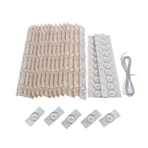 LOTOAK 100 unidades. Diodo emissor de luz LED de 3 V conta de luz SMD for filtro de lente ótica compatível para cabo de 2 m de reparação de TV LED de 32-65