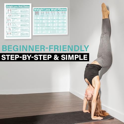 Wall Pilates Workouts for Beginners Senior Fitness Program, 30-Day Wall Pilates Workouts for Beginners, Weight Loss Exercise, No Floor Exercises