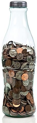 Coca-Cola Coke Bottle Bank for Saving and Storing Coins and Paper Money for Adults or Children Small 12 Inch Coin Bank