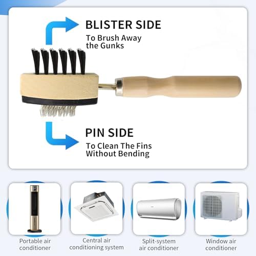 4Pcs AC Coil Cleaning Brush Set, Coil Cleaning Fin Brush for AC Unit, Air Conditioner Condenser Coil Cleaner, Evaporator Coil Cleaner, Fridge Cleaner Tool - 2